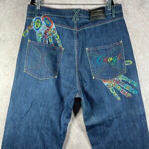 Vintage Coogi Jeans Mens 36X33 Medium Wash Embroidered Baggy 90s‎ Y2K Streetwear